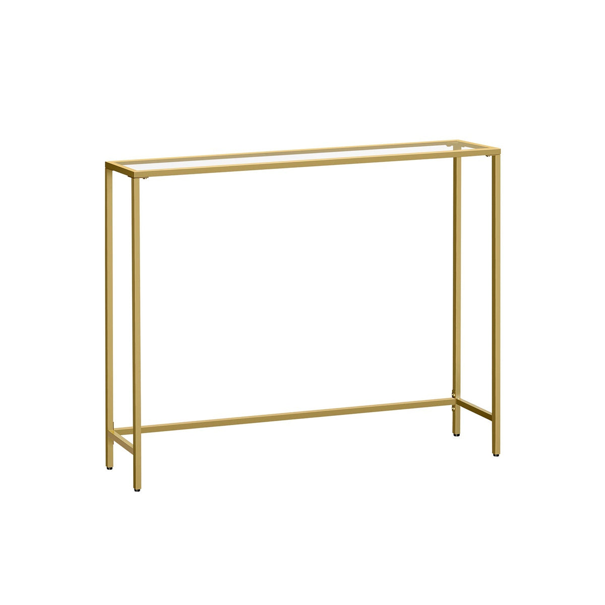 Console Table - Tempered Glass - Pale Gold