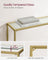 Console Table - Tempered Glass - Pale Gold