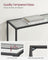 Console Table - Tempered Glass - Ink Black and Slate Grey