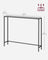 Console Table - Tempered Glass - Ink Black and Slate Grey