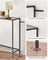 Console Table - Tempered Glass - Ink Black and Slate Grey