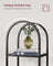 5-Tier Tempered Glass Shelving Unit - Steel - Ink Black and Slate Grey - Arched Design