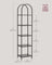 5-Tier Tempered Glass Shelving Unit - Steel - Ink Black and Slate Grey - Arched Design