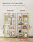 Tall Bookcase - Tempered Glass - Clear - 6-Tier Design for Versatile Display and Storage