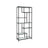 Tall Bookcase - Tempered Glass - Clear - 6 Tiers