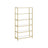 6-Tier Shelf - Tempered Glass - Metallic Gold - Versatile Storage for Home and Office
