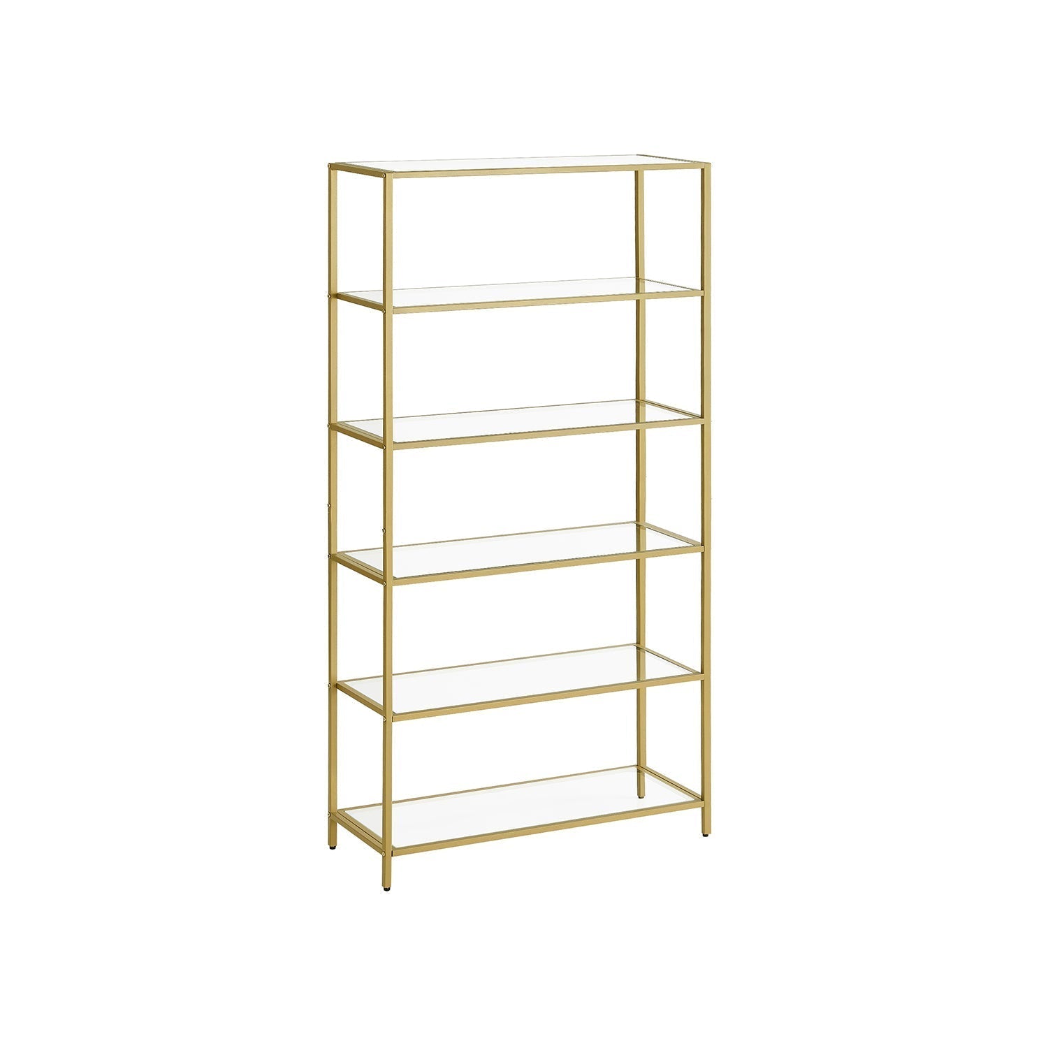 6-Tier Storage Rack - Tempered Glass - Clear