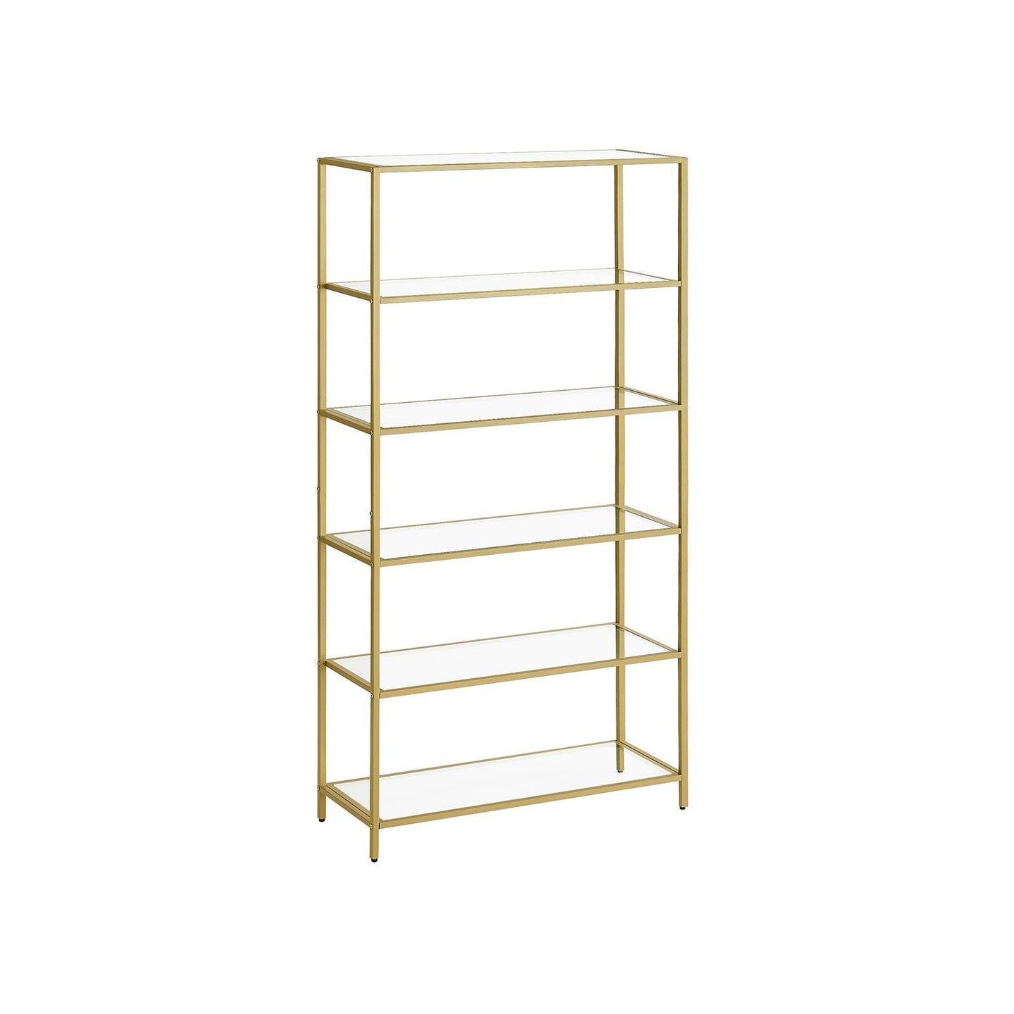 6-Tier Storage Rack - Tempered Glass - Clear