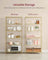 6-Tier Shelf - Tempered Glass - Metallic Gold - Versatile Storage for Home and Office