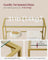 6-Tier Shelf - Tempered Glass - Metallic Gold - Versatile Storage for Home and Office