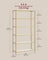 6-Tier Shelf - Tempered Glass - Metallic Gold - Versatile Storage for Home and Office