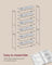 6-Tier Shelf - Tempered Glass - Metallic Gold - Versatile Storage for Home and Office