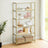 Tall Bookcase - Tempered Glass - Gold - 6-Tier Shelving Unit for Living Room and Study