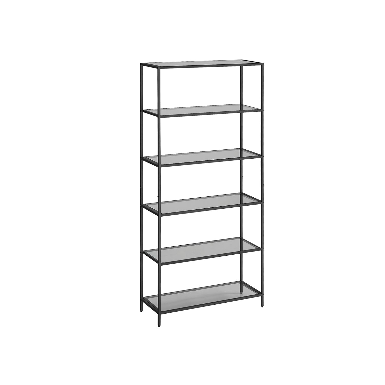 6-Tier Storage Rack - Tempered Glass - Clear