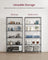 6-Tier Storage Rack - Tempered Glass - Clear