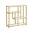 4-Tier Freestanding Bookcase - Metal - Transparent