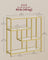 4-Tier Freestanding Bookcase - Metal - Transparent
