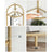 Corner Shelf Unit - Glass - Golden