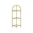 Corner Shelf Stand - Tempered Glass - Metallic Gold - 3-Tier Design with Versatile Storage