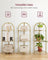 Corner Shelf Stand - Tempered Glass - Metallic Gold - 3-Tier Design with Versatile Storage