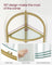 Corner Shelf Stand - Tempered Glass - Metallic Gold - 3-Tier Design with Versatile Storage