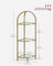 Corner Shelf Stand - Tempered Glass - Metallic Gold - 3-Tier Design with Versatile Storage