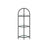 Corner Shelf Stand - Tempered Glass - Classic Black - 3-Tier Design with Metal Frame