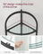 Corner Shelf Stand - Tempered Glass - Classic Black - 3-Tier Design with Metal Frame