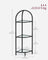 Corner Shelf Stand - Tempered Glass - Classic Black - 3-Tier Design with Metal Frame