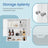 Bathroom Cabinet - Engineered Wood - Dove Gray - Wall-Mounted with 2 Mirrored Doors and Adjustable Shelf