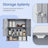 Bathroom Cabinet - Engineered Wood - Dove Gray - Wall-Mounted with 2 Mirrored Doors and Adjustable Shelf