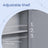 Bathroom Cabinet - Engineered Wood - Dove Gray - Wall-Mounted with 2 Mirrored Doors and Adjustable Shelf