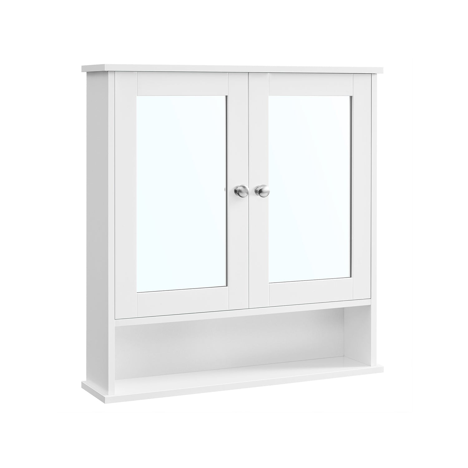 Wall-Mounted Bathroom Cabinet - White - Wooden