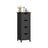 Bathroom Floor Storage Cabinet - Engineered Wood - Grey - Freestanding with 4 Drawers
