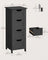 Bathroom Floor Storage Cabinet - Engineered Wood - Grey - Freestanding with 4 Drawers