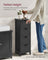 Bathroom Floor Storage Cabinet - Engineered Wood - Grey - Freestanding with 4 Drawers