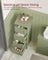 Bathroom Storage Cabinet - Wood - Laurel Green - Freestanding with 4 Drawers