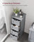 Bathroom Floor Storage Cabinet - Wood - Mystic Grey - Freestanding with 4 Drawers