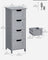 Bathroom Floor Storage Cabinet - Wood - Mystic Grey - Freestanding with 4 Drawers