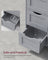 Bathroom Floor Storage Cabinet - Wood - Mystic Grey - Freestanding with 4 Drawers
