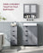 Bathroom Floor Storage Cabinet - Wood - Mystic Grey - Freestanding with 4 Drawers