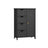Wooden Cabinet - White - 4 Drawers and 1 Wardrobe Compartment