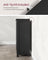 Bathroom Floor Storage Cabinet - White Wood - Ink Black - 4 Drawers and 1 Wardrobe Compartment