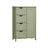 Bathroom Storage Unit - Wood - White - 4 Drawers and 1 Wardrobe Compartment