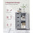Bathroom Floor Storage Cabinet - Wood - White - Features 4 Drawers and 1 Wardrobe Compartment