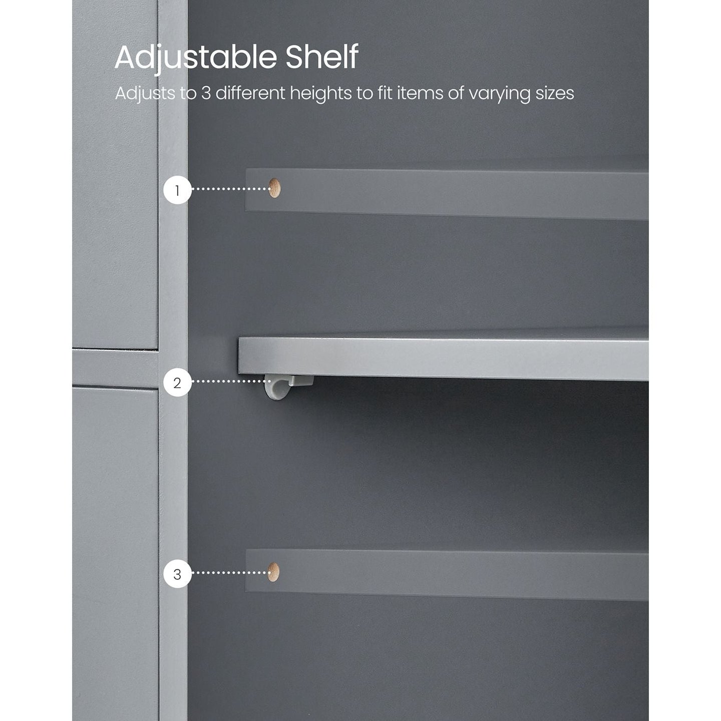 Bathroom Floor Storage Cabinet - Wood - White - Features 4 Drawers and 1 Wardrobe Compartment