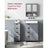 Bathroom Floor Storage Cabinet - Wood - White - Features 4 Drawers and 1 Wardrobe Compartment