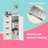 Bathroom Floor Storage Cabinet - Wood - Cloud White - Freestanding with 4 Drawers and 1 Door