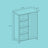 Bathroom Floor Storage Cabinet - Wood - Cloud White - Freestanding with 4 Drawers and 1 Door