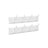Set of 2 Wall-Mounted Coat Racks - 4 Hooks Each - Metal - Cloud White